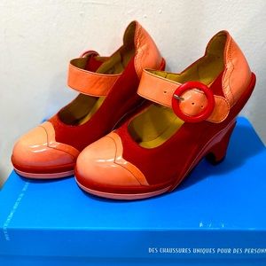 Fluevog Miss July (Red/Pink) size 6